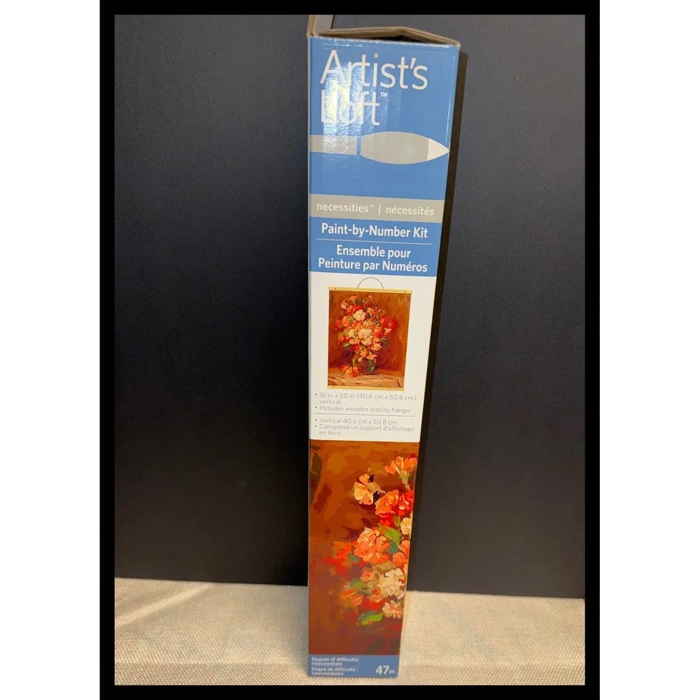 Artist's Loft Paint-by-Number Kit Adults 16x20 Floral Multicolor Wooden Hanger